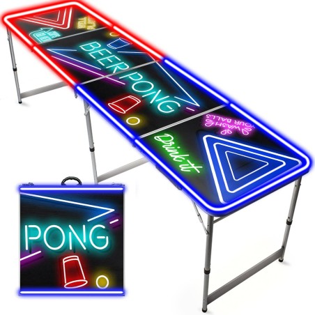 Beer Pong peli LED-valoilla